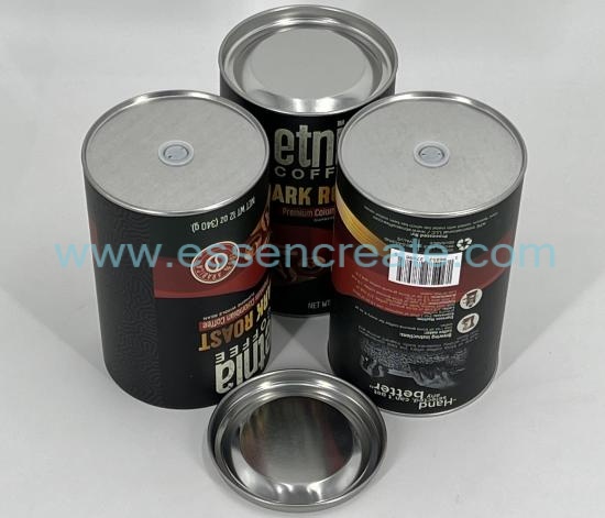 Paper Canister with Valve for Coffee Bean Packaging