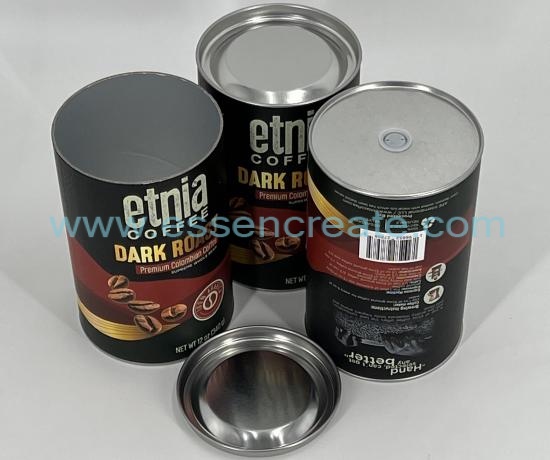 Paper Canister with Valve for Coffee Bean Packaging