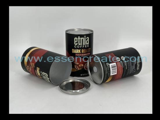 Paper Canister with Valve for Coffee Bean Packaging