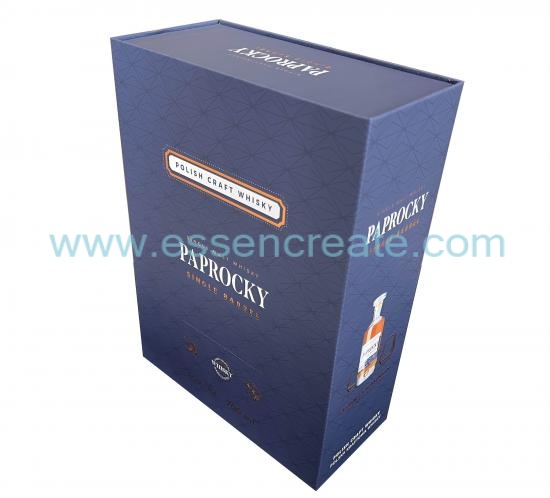 Single Whisky and Two Glasses Packaging Box