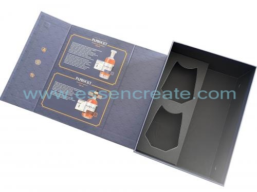 Single Whisky and Two Glasses Packaging Box