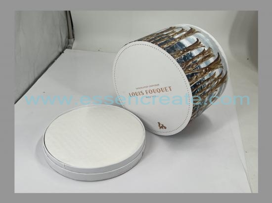 Round Cardboard Chocolate Pralines Packaging Box