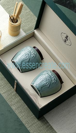 Xinyang Maojian Gift Box And Double Porcelain Jar