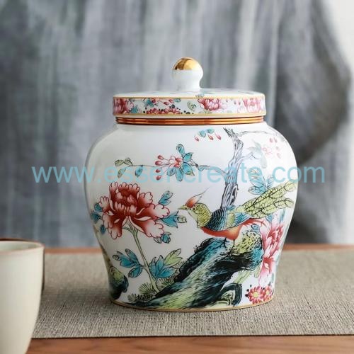Tea Coffee Packaging Porcelain Storage Pot