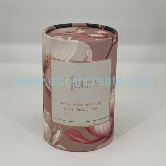 Pink Floral Paper Tubes