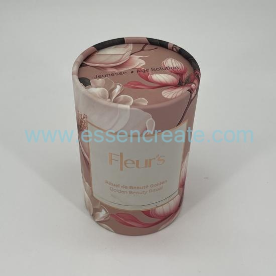 Pink Floral Paper Tubes