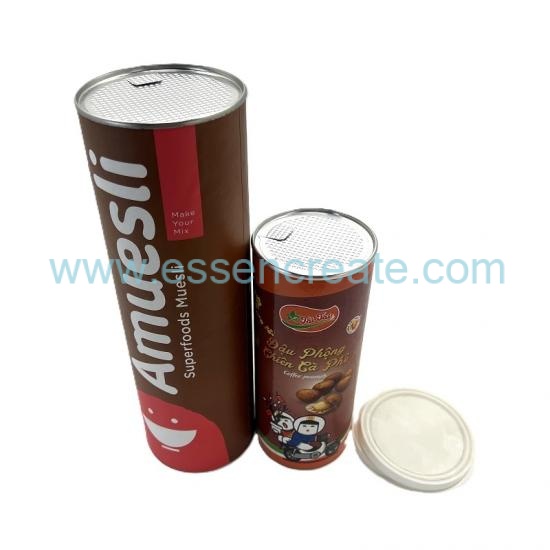Custom Printed Muesli Coffee Bean Cylinder Jar