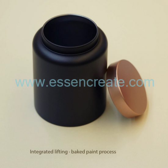 Custom Seamless matte finish Tea iron canister