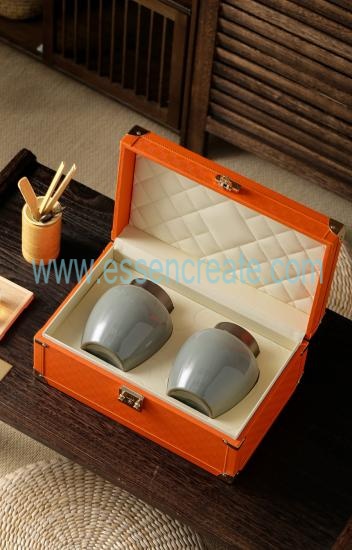 Custom Leather Tea Packaging Box