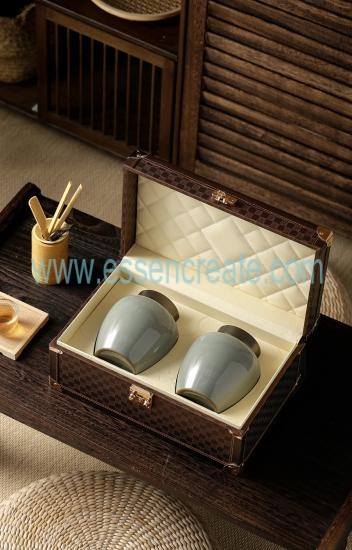 Custom Leather Tea Packaging Box