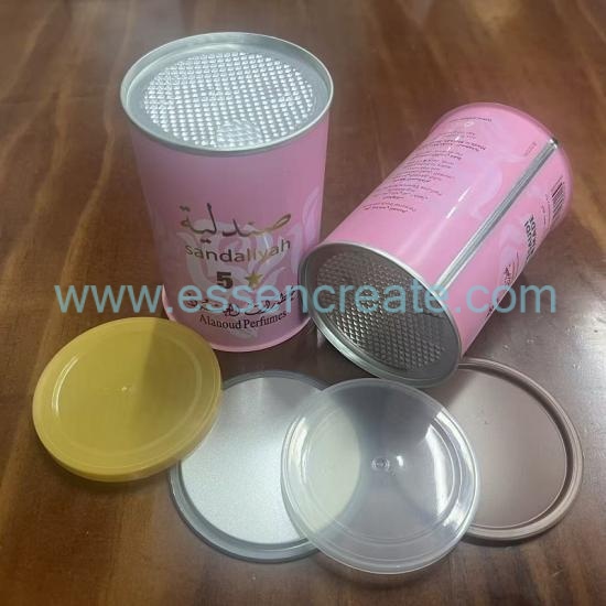 Easy Peel Off Lid Tin Can, Tinplate Metal Can, Round Tin Container, Powder Packaging Tin, Custom Printed Tin Can, Spice Tin, Perfume Powder Tin