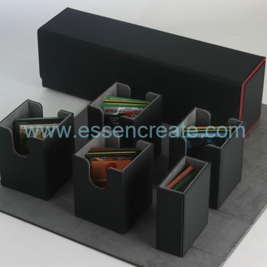 OEM 5-in-1 Separable PU Card Storage Box,Large Capacity Collectible Game Card Holder For TCG MTG Cards