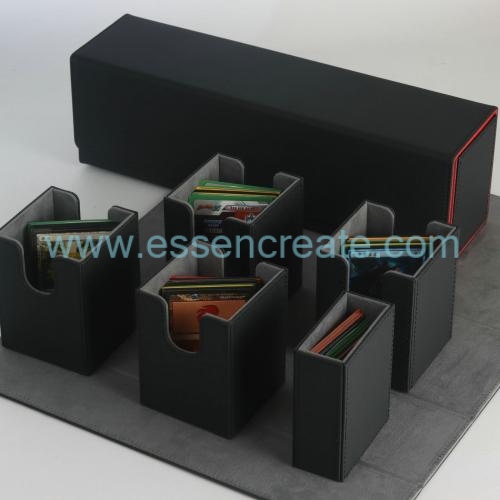OEM 5-in-1 Separable PU Card Storage Box,Large Capacity Collectible Game Card Holder For TCG MTG Cards