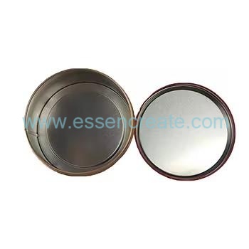 OEM Red Round Tin Container,Full Color Printed Food Safe Metal Can For Confectionery Holiday Packing