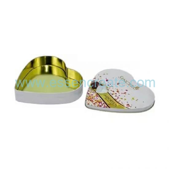 Wholesale Custom Heart Tin Box,Food Safe Heart Metal Case For Chocolate Confectionery Gift Packing