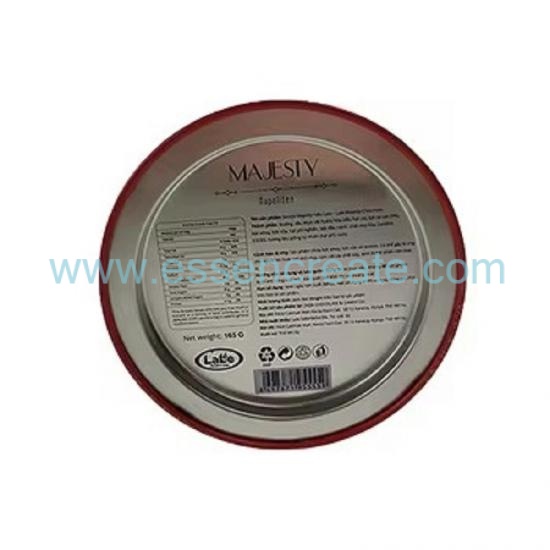 OEM Red Round Tin Container,Full Color Printed Food Safe Metal Can For Confectionery Holiday Packing