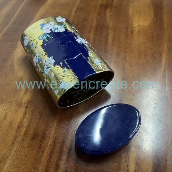 Luxury Flower Printed Cylindrical Metal Tin Container, Reusable Decorative Tin For Dry Goods Packing