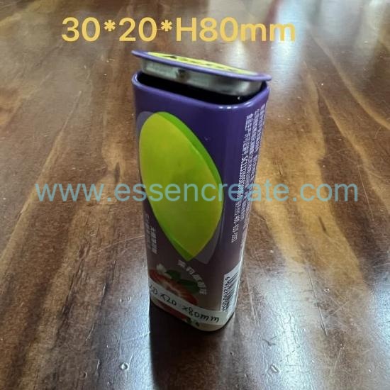 Small Hinged Flip Lid Tin Container, Custom Printed Metal Mint Tin For Hard Candy, Breath Mints Storage