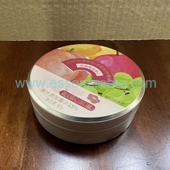 Low Profile Circular Metal Tin Box, Custom Printed Round Tin Can For Hard Candy Confectionery Packaging
