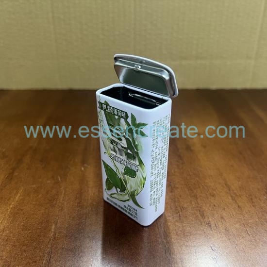 Food Safe Rectangular Metal Tin Can, Flip Top Tin Box For Confectionery Candy Custom Printing