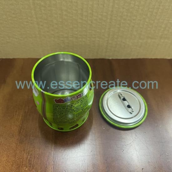 Unique Curved Body Tin Box, Food Safe Tinplate Jar With Separate Lid For Sweets And Small Gift Storag