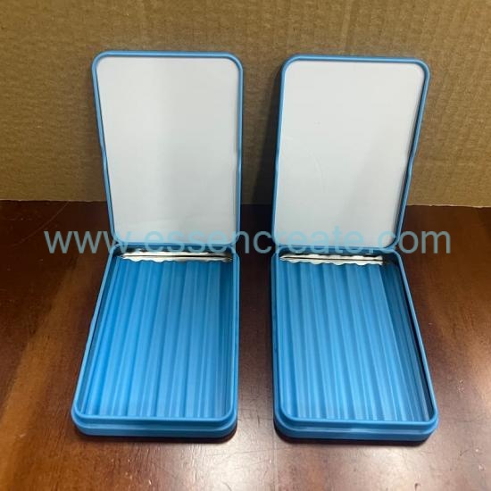 Food Grade Hinge Tin Container, Portable Flip Top Metal Tin For Strip Candy & Small Accessories Storage