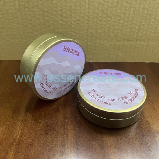 Food Safe Screw Cap Round Tin Container, Reusable Metal Tin Case For Sweets & Small Gift Packaging
