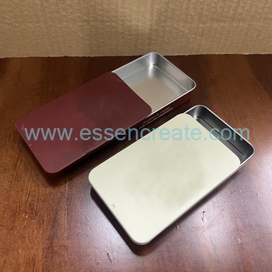 Custom Printed Sliding Lid Tin Container, Mini Rectangle Slide Tin Box For Lip Balm, Gift Card & Small Accessories Storage