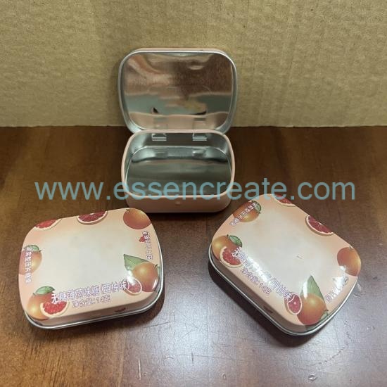 Wholesale Portable Hinged Tin Container, Food Grade Small Metal Tin Box For Mint Tablets & Hard Candy