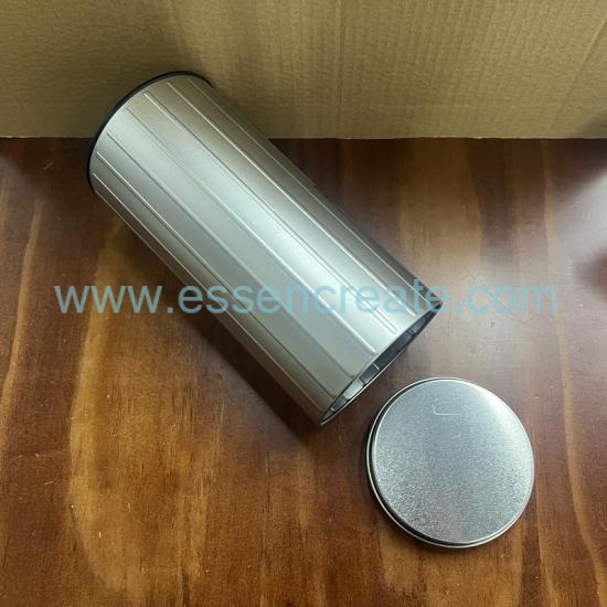 1.7L Round Metal Storage Tin, Custom Printed Cylinder Tin Can For Tea Nuts Candy Bulk Packaging