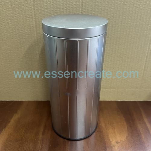 1.7L Round Metal Storage Tin, Custom Printed Cylinder Tin Can For Tea Nuts Candy Bulk Packaging