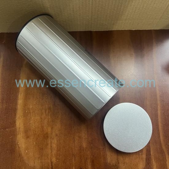 1.7L Round Metal Storage Tin, Custom Printed Cylinder Tin Can For Tea Nuts Candy Bulk Packaging