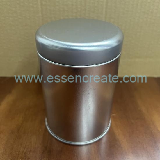 Custom Logo Metal Tin Container, 0.65L Plain Silver Round Can For Candle, Candy, Nuts & Dry Goods