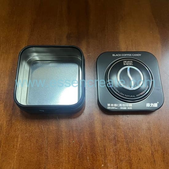 Custom Logo Small Square Tin Can Food Grade Metal Packaging Box