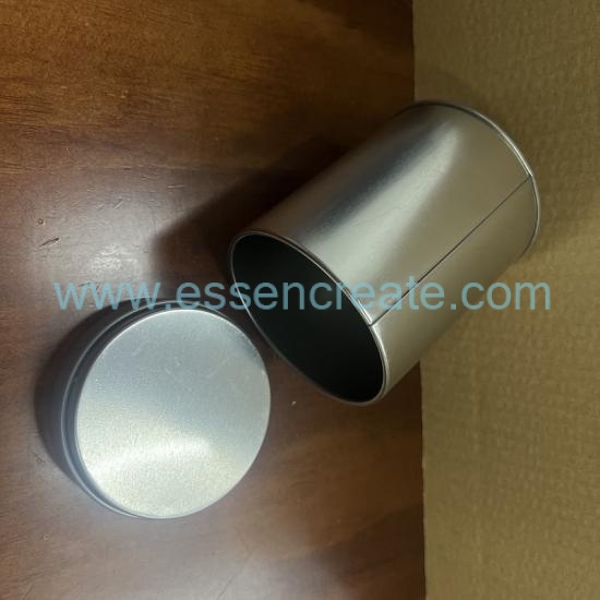 Custom Logo Metal Tin Container, 0.65L Plain Silver Round Can For Candle, Candy, Nuts & Dry Goods