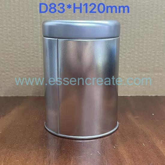 Custom Logo Metal Tin Container, 0.65L Plain Silver Round Can For Candle, Candy, Nuts & Dry Goods