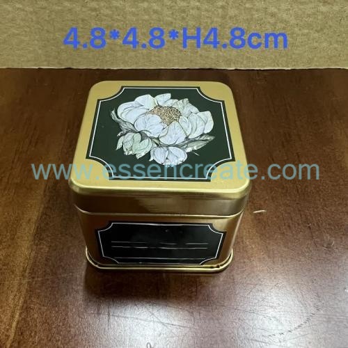 Custom Logo Square Tin Can With Inner Tray, Food Grade Metal Tin Box For Cosmetic & Confectionery Storage