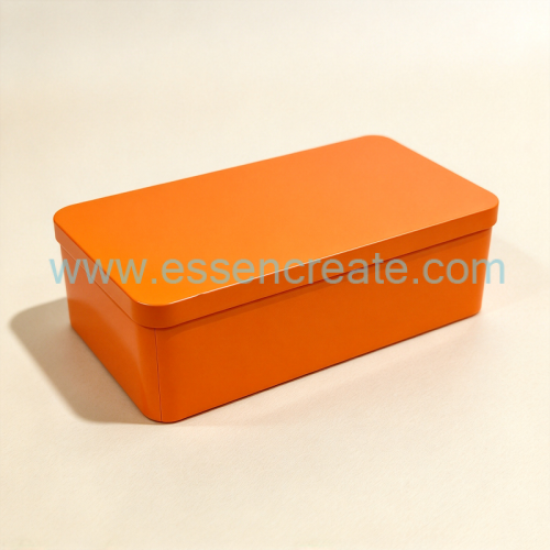Premium Rounded Rectangle Tin Storage Box, Custom Printed Food‑Safe Metal Tin With Blister Inner For Chocolate Ball & Specialty Tea Gifts
