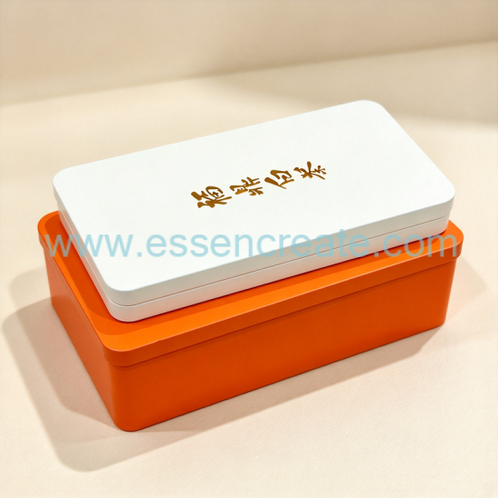 Premium Rounded Rectangle Tin Storage Box, Custom Printed Food‑Safe Metal Tin With Blister Inner For Chocolate Ball & Specialty Tea Gifts
