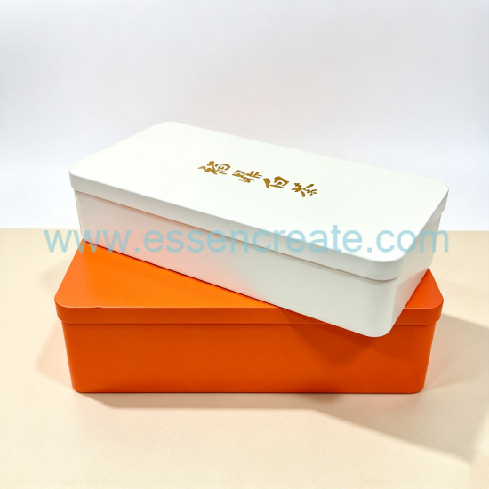 Premium Rounded Rectangle Tin Storage Box, Custom Printed Food‑Safe Metal Tin With Blister Inner For Chocolate Ball & Specialty Tea Gifts