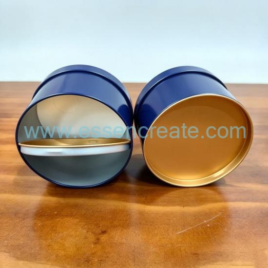 Premium Round Divided Layer Tin Container, Two‑Compartment Metal Gift Tin, OEM Custom Packaging for Aroma Beads & Small Merchandise