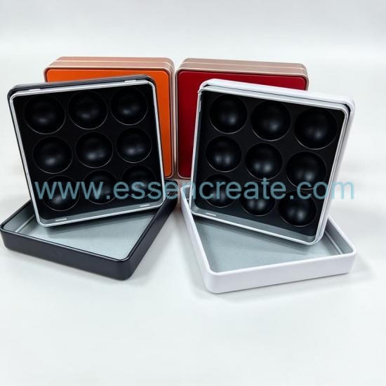 Square Rounded‑Corner Metal Tin Box with Custom EVA Insert, Premium Gift Tin for Bath Bomb, Soft Vitamin Candy & Souvenir Coin, Custom Logo Packaging