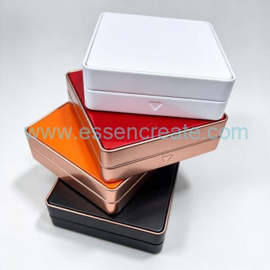 Square Rounded‑Corner Metal Tin Box with Custom EVA Insert, Premium Gift Tin for Bath Bomb, Soft Vitamin Candy & Souvenir Coin, Custom Logo Packaging
