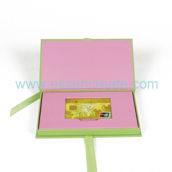 OEM ODM Magnetic Flip Rigid Paper Box, Custom Logo Gift Box For Membership VIP Card With Foam Inner Tray