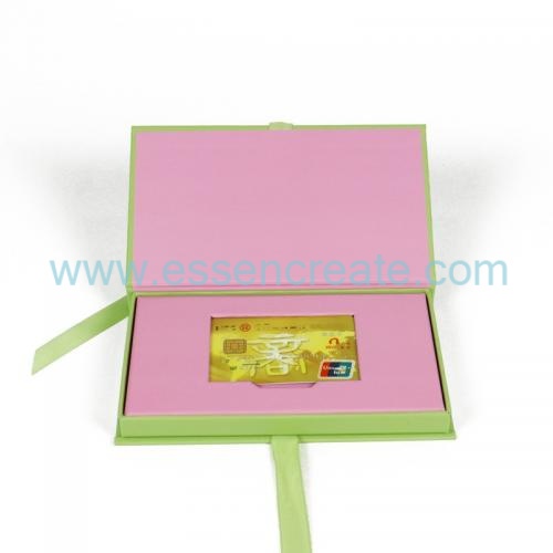 OEM ODM Magnetic Flip Rigid Paper Box, Custom Logo Gift Box For Membership VIP Card With Foam Inner Tray