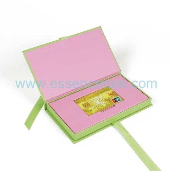 OEM ODM Magnetic Flip Rigid Paper Box, Custom Logo Gift Box For Membership VIP Card With Foam Inner Tray