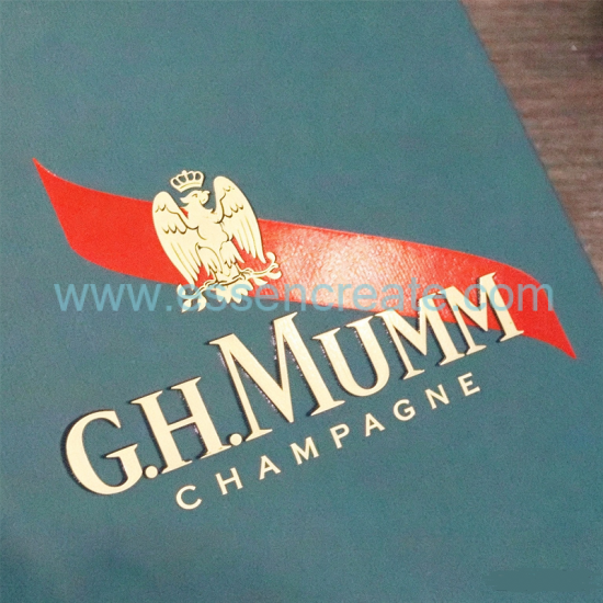 Custom Drawer Style Champagne Gift Box Luxury Hot Stamping Paper Rigid Box For Sparkling Wine Packaging