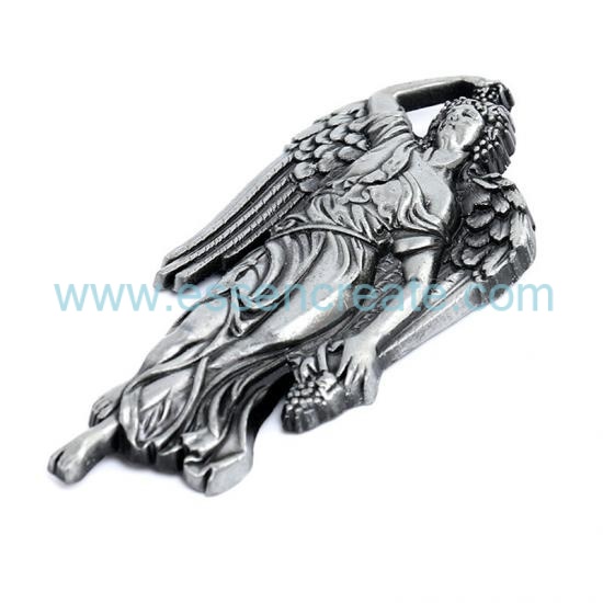 Luxury 3D Sculpted Metal Bottle Label, Custom Angel Figurine Embossed Zinc Alloy Badge, Self‑Sticking Vintage Metal Tag For Wine Packaging