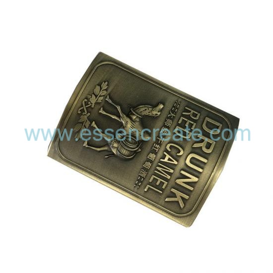 Custom Embossed Metal Wine Label, Self‑Adhesive 3D Raised Metal Sticker For Wine Bottle, Antique Bronze Silver Plated Brand Logo Badge