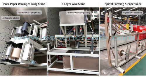 High Speed Spiral Wound Paper Tube Machine, Servo Control Paper Core Forming Machine for Industrial Paper Cans